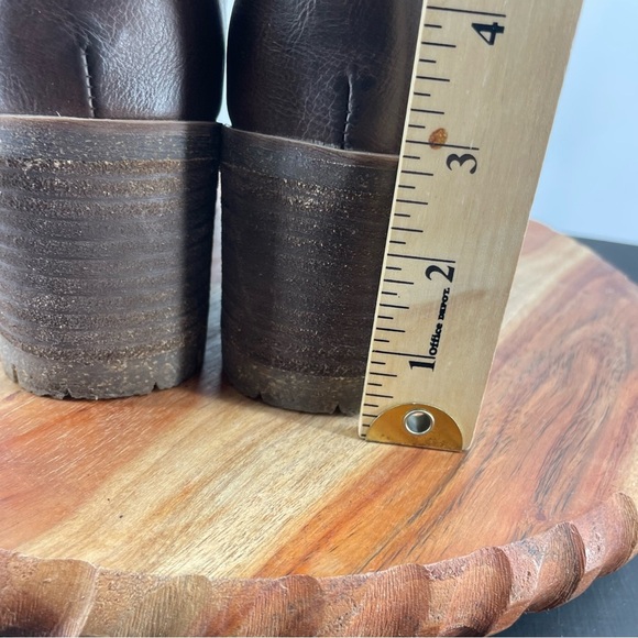 Korks Elsie Ankle Chunky Heel Boots in Brown Women Size 8.5 faux leather - Picture 7 of 8